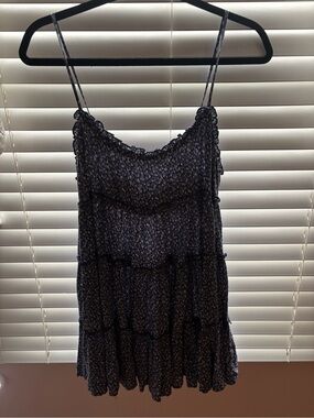 Lulu's Navy Floral Tiered Spaghetti-Strap Camisole
